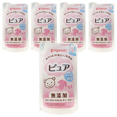 pigeon 貝親 100%植物性 嬰兒衣物洗衣精 補充包, 720ml, 5包