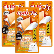 INABA CIAO 啾嚕 寒天點心片 (8g x 5個), 雞肉口味, 40g, 3包