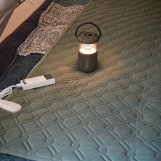 韓國 Tendre 智慧可水洗碳纖維電熱墊 露營電熱毯 床用電熱墊, 森林綠, 單人(100 x 200 cm)
