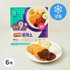 주부9단 목우촌 추억의 돈까스 (냉동), 390g, 6개
