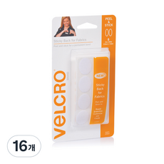 VeLCRO 威扣 布質橢圓形白色, 16個