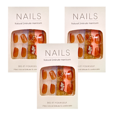 Paula's Nail 寶拉美甲 星月蝴蝶貓眼美甲貼片, 單色, 3入