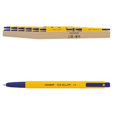 monAmi 153 筆夾 原子筆 1.0mm, 藍色, 12支