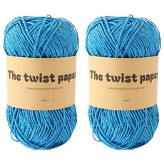 KnitWit The Twist Paper 紙線, 2個, 012604 水藍色