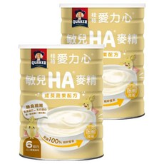 QUAKER 桂格 敏兒HA麥精 成長蔬果配方 6個月以上, 700g, 2罐