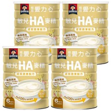 QUAKER 桂格 敏兒HA麥精 成長蔬果配方 6個月以上, 700g, 4罐