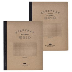 CCHING 青青文具 TODAY'S方格筆記書 16K 72入 5x5mm, 2本, 牛皮