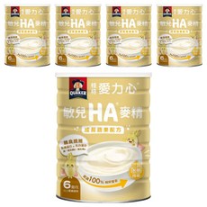 QUAKER 桂格 敏兒HA麥精 成長蔬果配方 6個月以上, 700g, 5罐