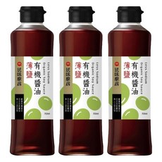 萬家香 玩味廚房薄鹽有機醬油 350ml, 減低鹽分30%, 使用有機黃豆, 100%純天然釀造, 無麩質配方, 榮獲台美雙認證, 3瓶