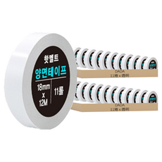 DADA 高黏度熱熔雙面膠帶 18mm x 12M, 透明, 22捲