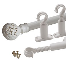 SUNDECO 球形窗簾桿裝飾 25mm+可調節支架, 軟橡木