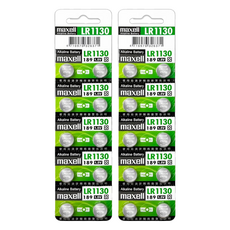 maxell LR1130 鹼性鈕扣型電池, 10個裝, 2組