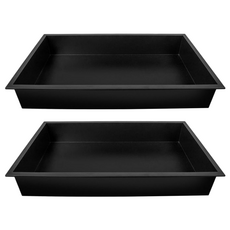 水幻奇境 折疊式寵物飼養箱 托盤 小, 黑色, 2個