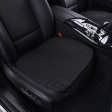 CarStory 冰絲車用前座坐墊 2入, 黑色, 1套