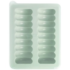 sillymann 鉑金矽膠2格螺旋形製冰盒 WSK8101 175ml, 冰薄荷