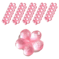 mini 花朵美甲飾品 100入, 粉紅色, 2個