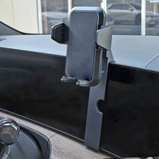 obsidian 現代 Santa Fe MX5 專用手機半自動夾式支架, 黑色, 1個