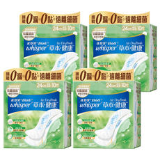 whisper 好自在 台灣公司貨 Air Dry Fresh 草本健康衛生棉, 日用普通型 24cm, 10片, 4包