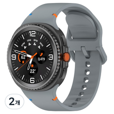 NUART Galaxy Watch 相容矽膠運動錶帶, 2個, 太空灰