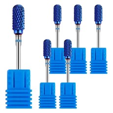 BARNA 金屬美甲卸甲磨頭 No 06 藍色鎢鋼 A型, 單一顏色, 6個