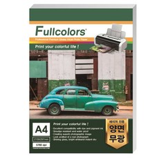 Fullcolors 全彩 雷射專用雙面列印霧面相片紙, A4, 100張