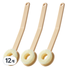 MONACO OLIVE 告別背部黑頭 曲線貼合身體刷, 黃色, 12個, 1入