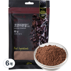 Bread Garden 袋裝可可粉, 80g, 1包, 6包