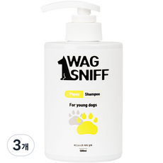 와그스니프 퍼피 샴푸 어린 강아지용, 500ml, 1개입, 3개