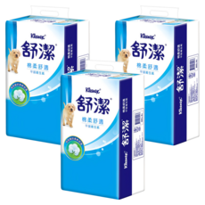 Kleenex 舒潔 棉柔舒適平版衛生紙 300張, 6包, 3袋