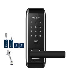 솔리티 웰콤 스마트 미니손잡이 있음 WTS700 + 자동 말굽 도어스토퍼 세트