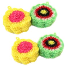 Sunwooland 壓克力菜瓜布 黃色 10入 + 綠色 10入, 1套, 1個