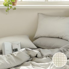 The Zari Creamy Air Washing Momo格紋枕頭套