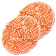 Itgom 乾淨小熊 緻密潔面矽膠刷, 橘色, 1入, 2個