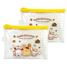 Sanrio 三麗鷗 文件收納拉鍊袋 B6(20 x 15cm), 2個, 黃色