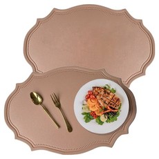 Marbella 經典餐桌墊, 米粉色, 30 x 45 x 0.2 cm, 2個