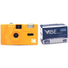 KODAK 柯達 M35 相機 黃色 + Vibe 400 18 彩色負片, 1套, M35(相機)