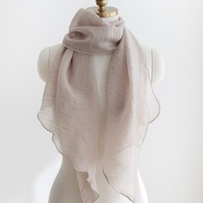 BABISOO 紗質素色圍巾+包裝盒