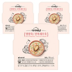 韓國 ivenet 嬰幼兒營養鮑魚蝦仁粥, 3個, 160g