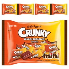 롯데웰푸드 미니 크런키, 171g, 5개