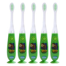 비브라이트 LED 유아칫솔 F-95W, 몽키 (그린), 1개입, 5개