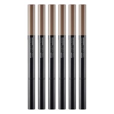 더페이스샵 디자이닝 아이브로우 오토펜슬 0.3g, 02 그레이 브라운, 6개