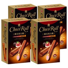 義美 黑巧克力捲 香甜草莓, 137g, 4盒