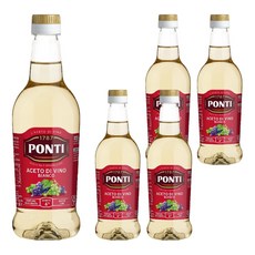 PONTI 白葡萄酒醋, 500ml, 5瓶