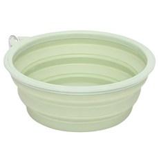 寵物星樂園 寵物外出折疊碗 附掛勾馬卡龍 小,綠色,1個