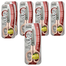 PLUS 普樂士 30度弧線抗菌剪刀，輕鬆剪切, 粉色, 6支