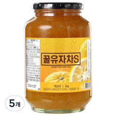 초록원 꿀유자차 S, 5개, 2kg, 1개입