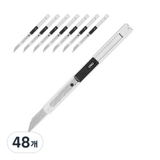 deLi 得力 30度金屬美工刀 小 E2034, 銀色, 48個