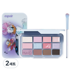 에스쁘아 디즈니 에디션 아이 코어 팔레트 + 베이스 섀도우 브러쉬 기획세트, 9호 리드미컬 라벤더, 2세트