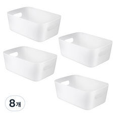 comet 多用途收納籃 L, 白色, 8個