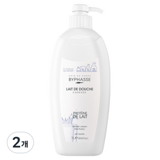 BYPHASSE 大容量高保濕沐浴乳 牛奶蛋白, 2個, 1L